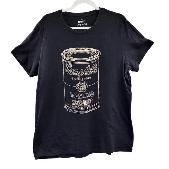 SPRZ NY x Andy Warhol Campbell's Condensed Tomato Soup Can Graphic T-Shirt Sz XL - Picture 1 of 6